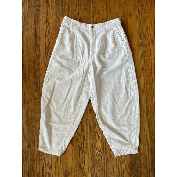 Polo By Ralph Lauren White Barrel Leg Pants Trousers   Women's Size 14 - Picture 1 of 8